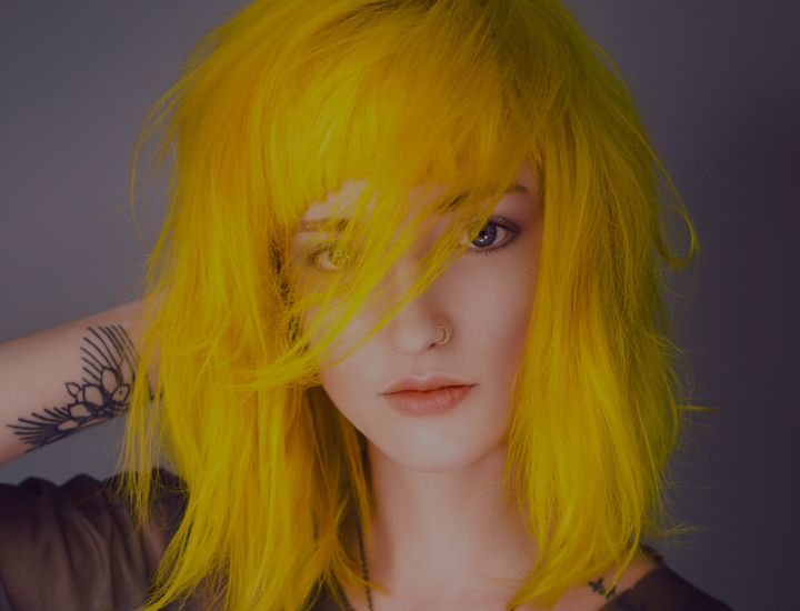 woman with yellow hair
